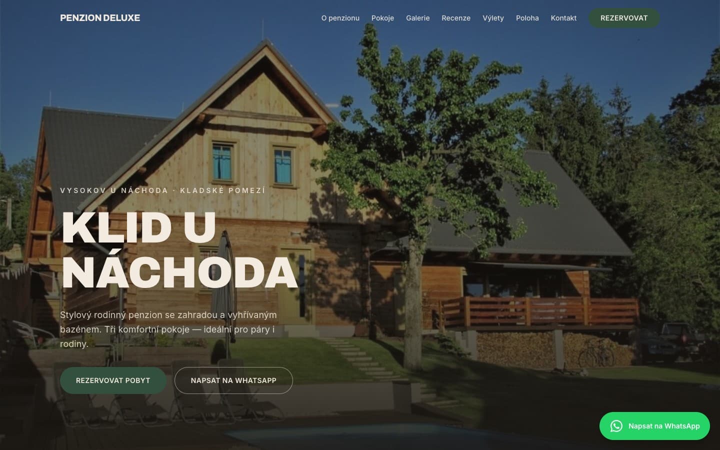 Example of a guesthouse website we built